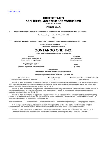 Thumbnail Contango Ore 10-Q Quarterly Report FY2025 