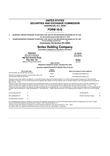 Miniature Scilex Holding 10-Q Rapport trimestriel 2025 