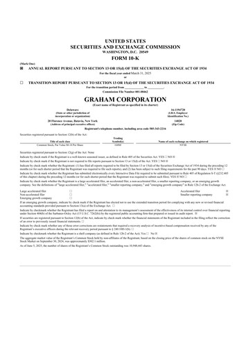 Thumbnail Graham Corporation
 10-K Annual Report 2025