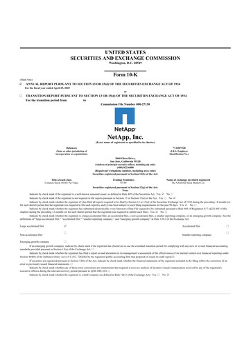 Thumbnail NetApp
 10-K Annual Report 2025