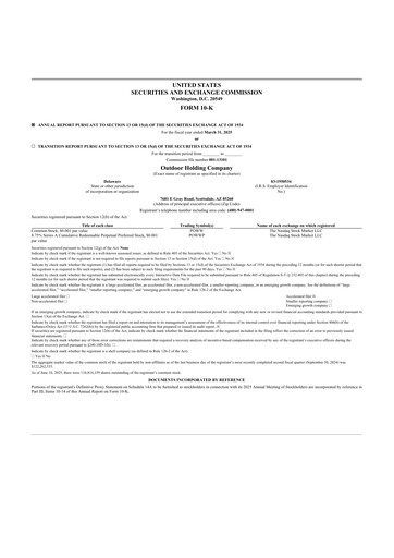 Thumbnail Outdoor Holding Company
 10-K Annual Report 2025