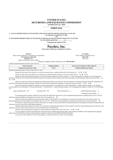 Thumbnail Paychex 10-K Annual Report 2025