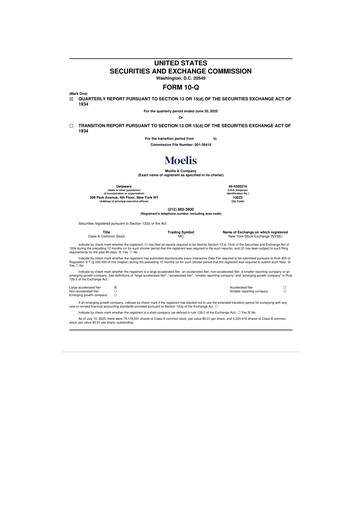 Thumbnail Moelis & Company 10-Q Quarterly Report FY2025 