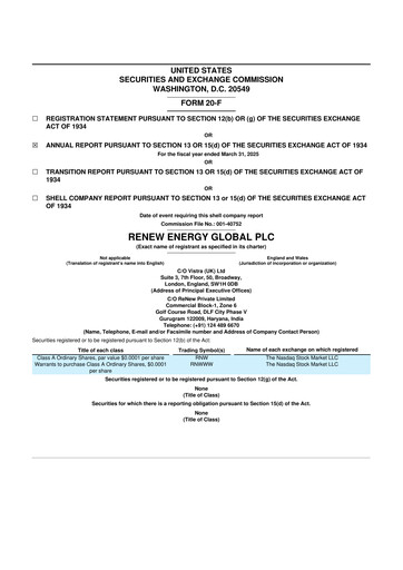 Thumbnail ReNew Energy Global 20-F Annual Report 2025