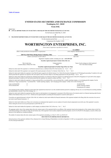 Thumbnail Worthington Enterprises 10-K Annual Report 2025