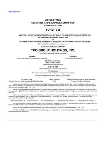 Thumbnail TKO Group Holdings 10-Q Quarterly Report FY2025 