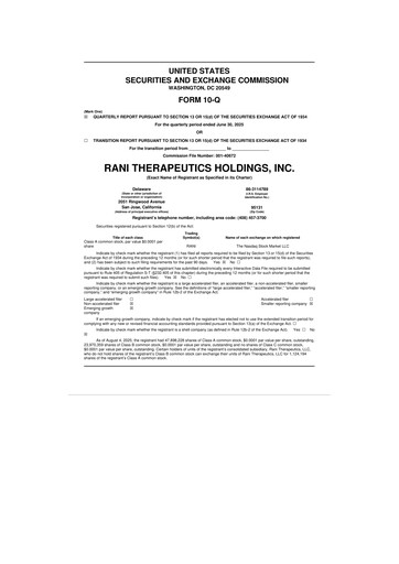 Thumbnail Rani Therapeutics 10-Q Quarterly Report FY 