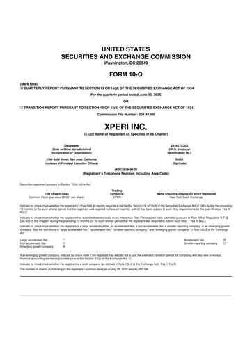 Thumbnail Xperi 10-Q Quarterly Report FY2025 