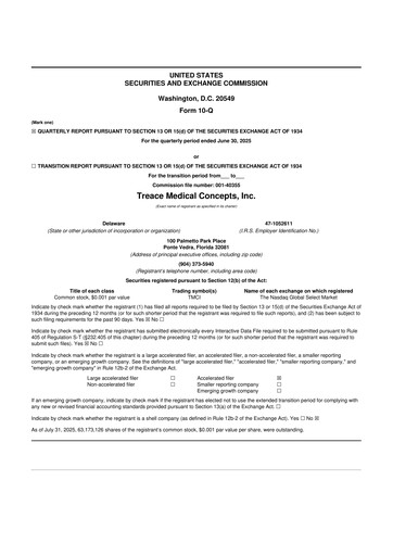 Thumbnail Treace Medical Concepts 10-Q Quarterly Report FY2025 