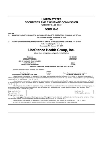 Thumbnail LifeStance Health Group 10-Q Quarterly Report FY2025 