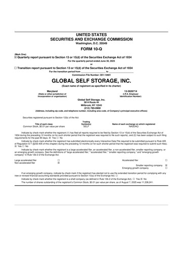 Thumbnail Global Self Storage 10-Q Quarterly Report FY2025 