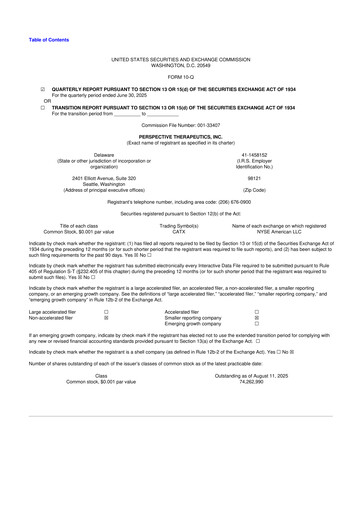 Thumbnail Perspective Therapeutics 10-Q Quarterly Report FY 