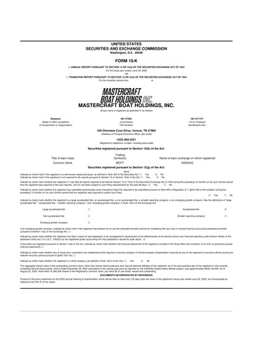 Thumbnail MasterCraft Boat 10-K Annual Report 2025