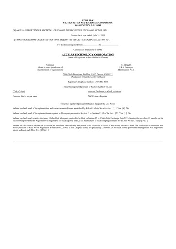 Thumbnail Accelerate Diagnostics 10-K Annual Report 