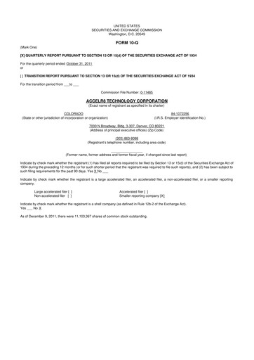 Thumbnail Accelerate Diagnostics 10-Q Quarterly Report FY2011 