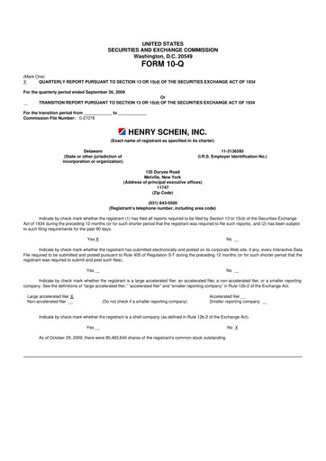 Vorschaubild Henry Schein
 10-Q Quartalsbericht  