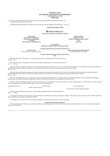 Thumbnail Henry Schein
 10-K Annual Report 2010