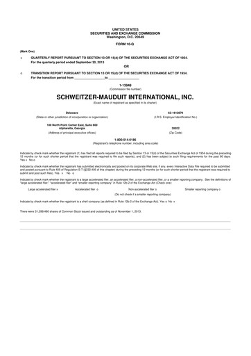 Thumbnail Mativ Holdings 10-Q Quarterly Report FY2013 