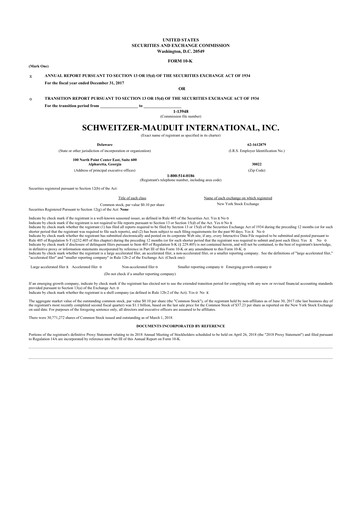 Miniature Mativ Holdings 10-K Rapport annuel 2017