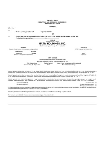 Thumbnail Mativ Holdings 10-Q Quarterly Report FY2024 
