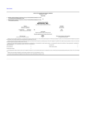 Thumbnail Novavax 10-Q Quarterly Report FY2022 