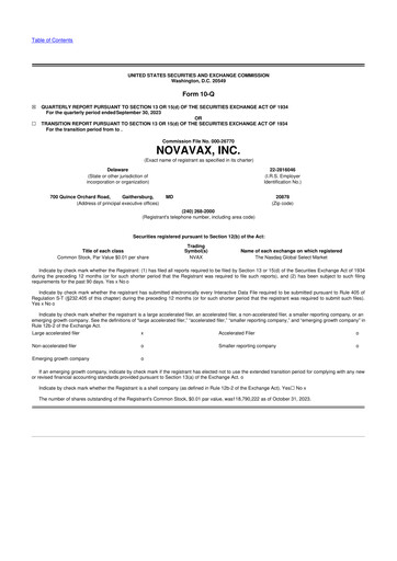 Thumbnail Novavax 10-Q Quarterly Report FY2023 