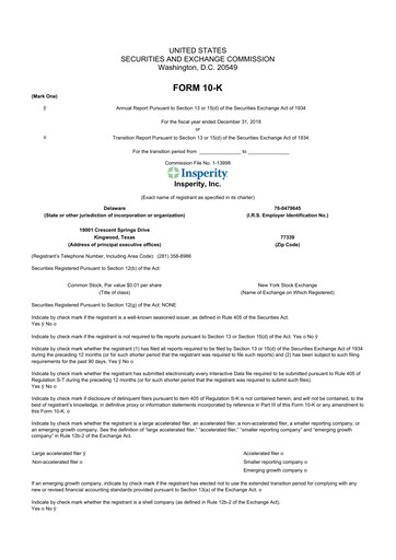 Thumbnail Insperity
 10-K Annual Report 2018