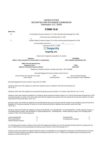 Thumbnail Insperity
 10-K Annual Report 2021