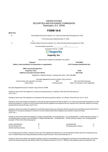 Thumbnail Insperity
 10-K Annual Report 2022