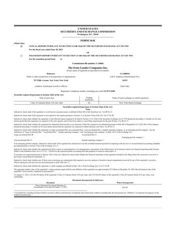 Thumbnail Estee Lauder 10-K Annual Report 2023