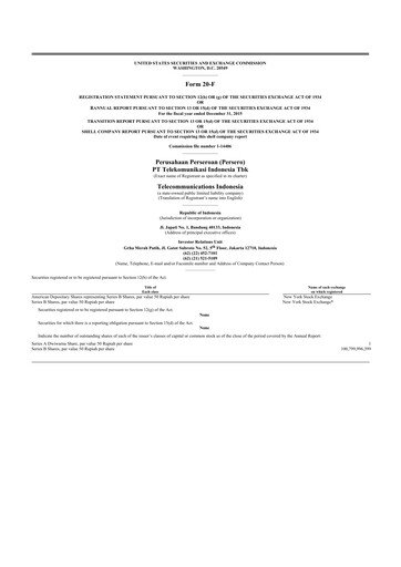 Thumbnail Telkom Indonesia 20-F Annual Report 