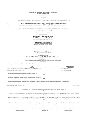 Thumbnail Telkom Indonesia 20-F Annual Report 