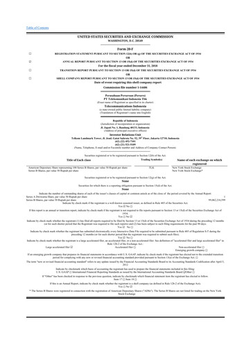 Thumbnail Telkom Indonesia 20-F Annual Report 2018