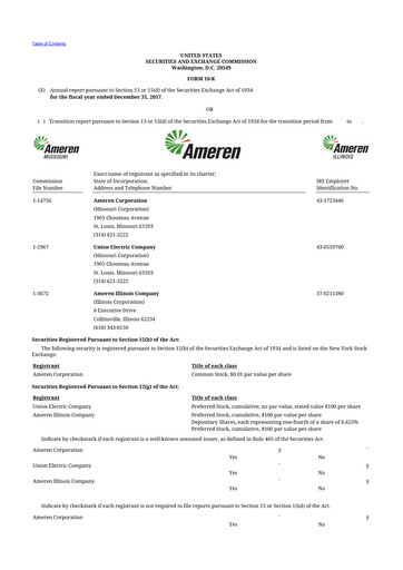 Thumbnail Ameren
 10-K Annual Report 