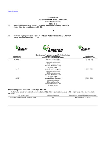 Thumbnail Ameren
 10-K Annual Report 