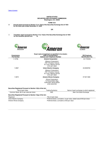 Thumbnail Ameren
 10-K Annual Report 
