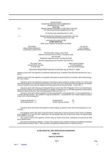 Thumbnail Alamo Group 10-K Annual Report 