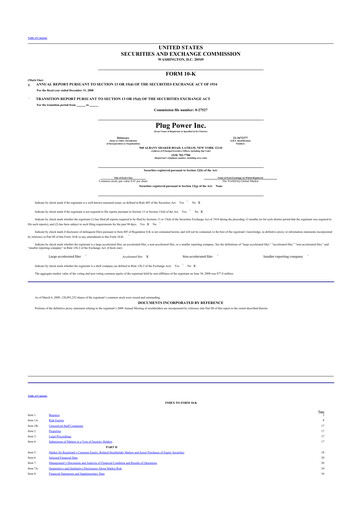 Thumbnail Plug Power 10-K Annual Report 