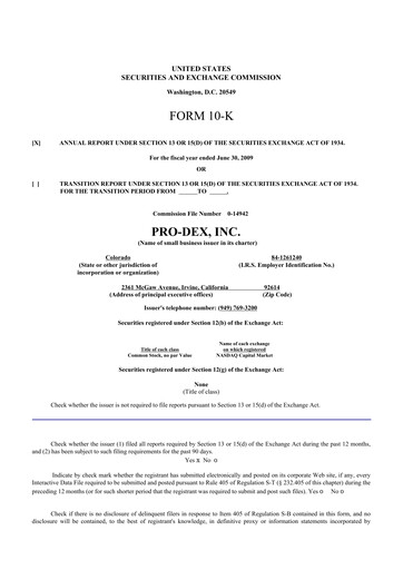 Thumbnail Pro-Dex 10-K Annual Report 