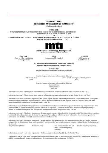 Thumbnail Soluna Holdings 10-K Annual Report 2012