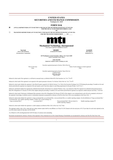 Thumbnail Soluna Holdings 10-K Annual Report 2015