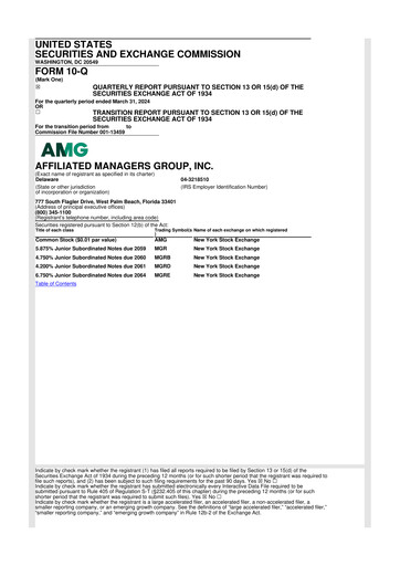 Thumbnail Affiliated Managers Group 10-Q Quarterly Report FY2024 