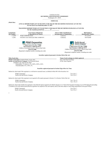 Thumbnail PG&E Corporation 10-K Annual Report 
