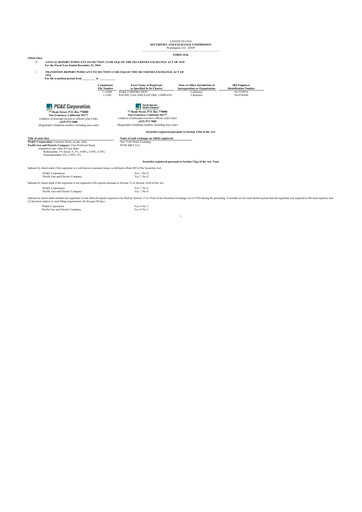 Thumbnail PG&E Corporation 10-K Annual Report 