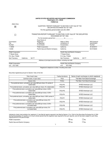 Thumbnail PG&E Corporation 10-Q Quarterly Report FY2020 