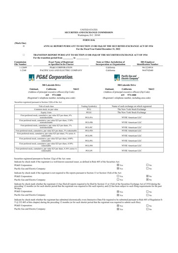 Thumbnail PG&E Corporation 10-K Annual Report 2022