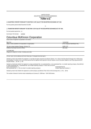 Thumbnail Columbus McKinnon 10-Q Quarterly Report FY 