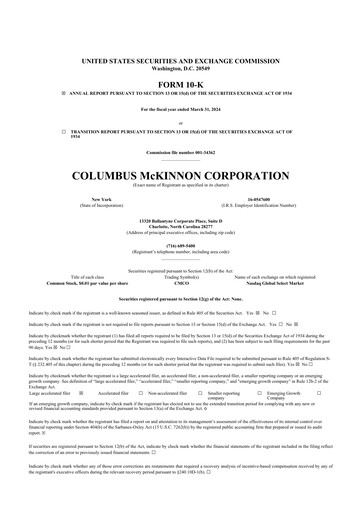 Thumbnail Columbus McKinnon 10-K Annual Report 2024