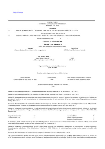 Thumbnail Lifecore Biomedical 10-K Annual Report 2021