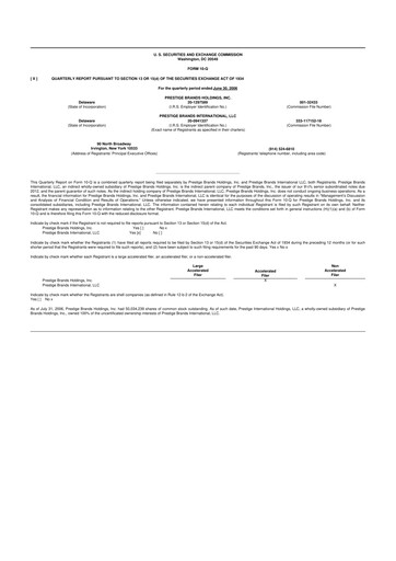 Thumbnail Prestige Consumer Healthcare 10-Q Quarterly Report FY 